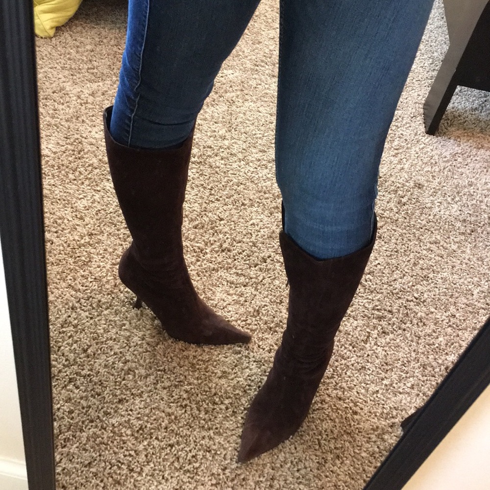 PRADA BROWN SUEDE BOOTS